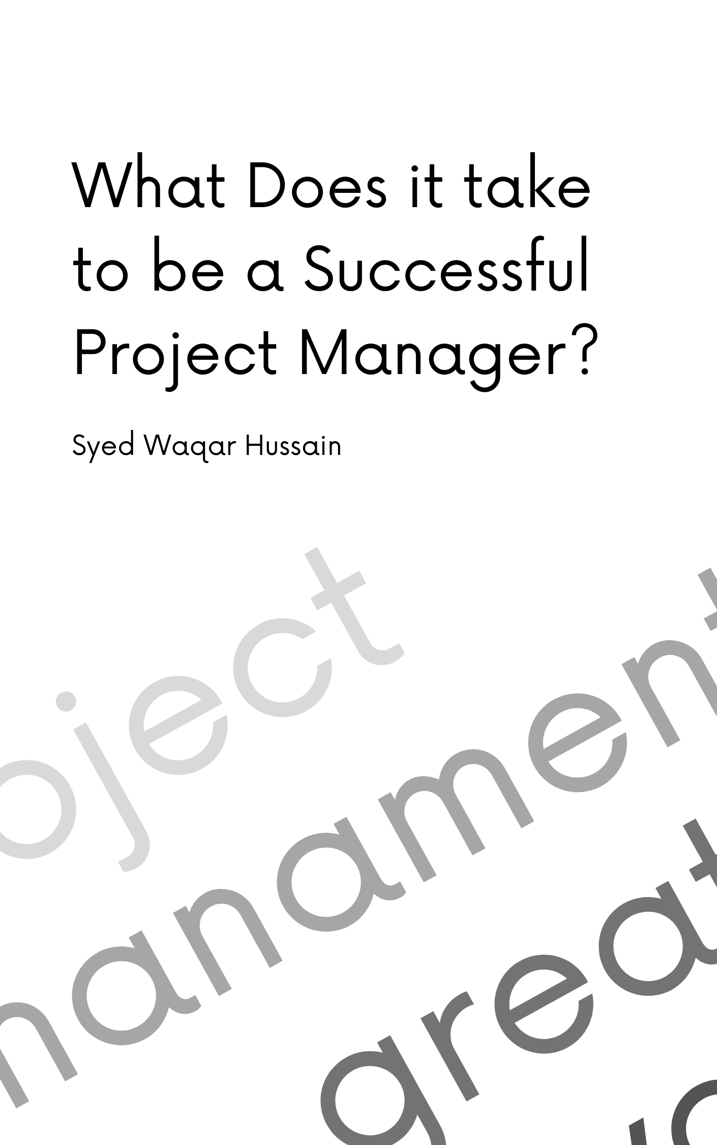 What Does It Take To Be A Successful Project Manager  Cover