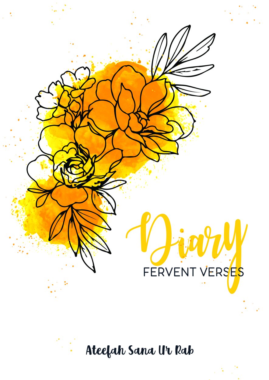 Cover of Diary of Fervent Verses by Ateefah Sana Ur Rab