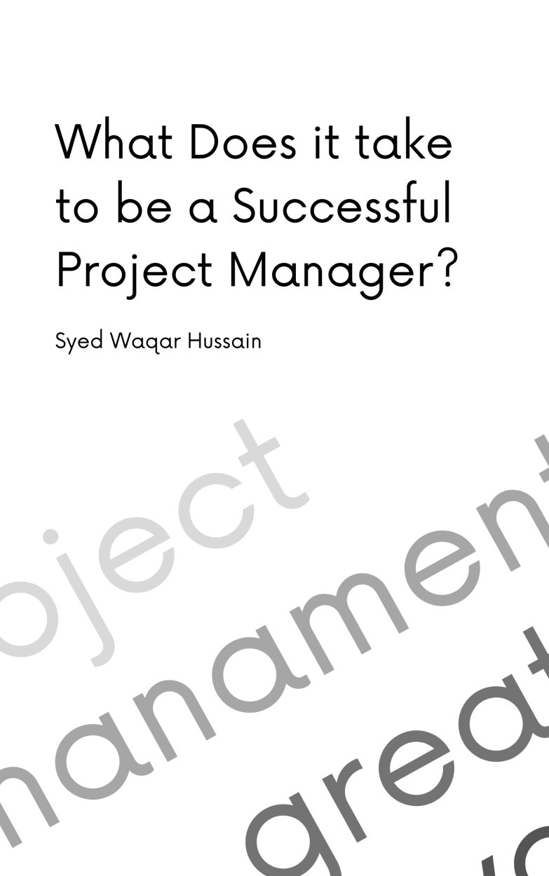 Cover of What Does It Take To Be A Successful Project Manager- Project Management Book  